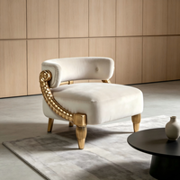 Fauteuil de Luxe Moderne et Design, Chaise Longue Confortable pour Salon, Chambre et Hall d'Hôtel/Appartement