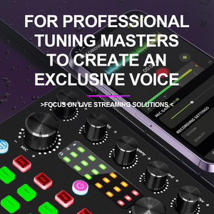 Thiết bị phát sóng trực tiếp V8S, card âm thanh, thiết bị trộn nhạc DJ có thể điều chỉnh, card âm thanh ngoài USB, hỗ trợ 2 người, 2 điện thoại - Product Image 3