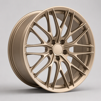 Nouvelle jante en alliage d'aluminium forgé 20 rayons, design Mesh Y Split, bronze satiné mat, concave, logo personnalisé, 5x114.3
