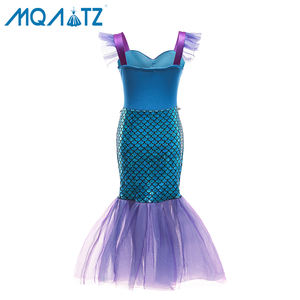 MQATZ niñas <span class=keywords><strong>sirena</strong></span> <span class=keywords><strong>Ariel</strong></span> princesa vestido lentejuelas nuevo <span class=keywords><strong>sirena</strong></span> cola de pez vestido estilo occidental vestido falda MRY009 - Product Image 3