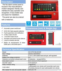 <span class=keywords><strong>Système</strong></span> d'<span class=keywords><strong>alarme</strong></span> <span class=keywords><strong>incendie</strong></span> multi-lignes avec 20 détecteurs, contrôleur d'<span class=keywords><strong>alarme</strong></span> <span class=keywords><strong>incendie</strong></span>, panneau de commande adressable - Product Image 4