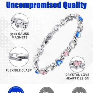 สร้อยข้อมือแม่เหล็ก, การดูแลสุขภาพ, ลดน้ำหนัก, กระชับสัดส่วน, ดีงาม, ดีไซน์ทันสมัย, แม่เหล็กทรงพลัง (แม่เหล็กแต่ละชิ้น 3500 ชิ้น) - Product Image 2