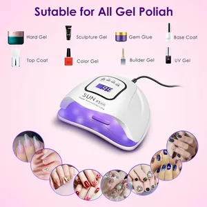 Lampe à ongles UV LED 45 perles, lampe de séchage professionnelle pour gel avec 4 réglages de minuterie et écran tactile LED - Product Image 4