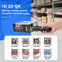 Lecteur de codes-barres portable USB série JR RF4000 avec écran LCD de 2,2 pouces, lecteur 1D 2D, collecteur de données en stock