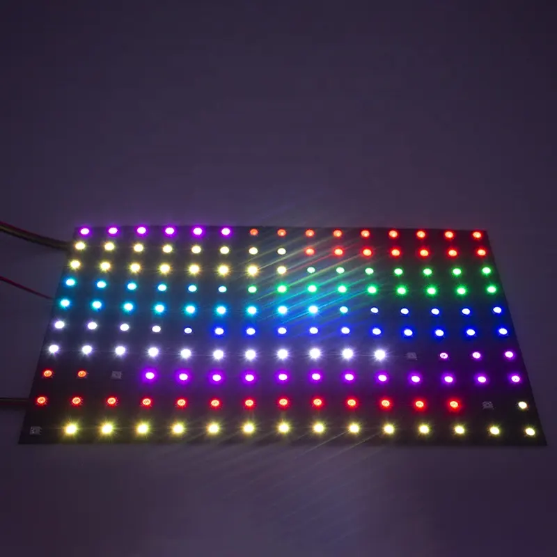 Indirizzabile RGB 5050 2812B SK6812 WS2812B Flex PCB 8x8 8x16 16x16 luci del pannello di visualizzazione a matrice di LED digitali colorate individuali