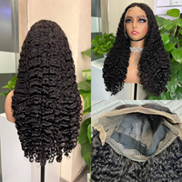 Perruque 100% Cheveux Humains Bruts Birmans Bouclés, Sans Colle, Lace Frontale HD 13x4 13x6 Pré-Pluckée pour Femmes Noires