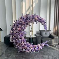 Rangkaian Bunga Sutra Buatan Monet Garden Bergaya Pedesaan Terinspirasi Hutan, Semi-Handmade untuk Lamaran