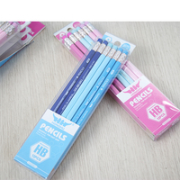 Usine de papeterie promotionnelle crayon crayon Standard avec Logo HB 2B en bois Chine pas cher en gros PaperCustom Design noir rouge