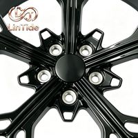 Jantes en alliage forgé à cinq branches noir brillant, légères et haute résistance, pour modification de coupé