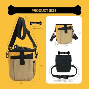 Échantillon gratuit, vente flash, sac à friandises pour chien en silicone à clipser, fermeture magnétique, silicone de qualité alimentaire, sac à friandises pour chien - Product Image 6