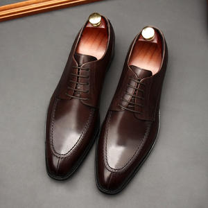 Chaussures en cuir pour hommes Derby, de haute qualité, neuves, de style rétro britannique, respirantes, tendance, décontractées, en cuir de vache - Product Image 3