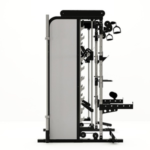 Vente chaude Gym <span class=keywords><strong>Fitness</strong></span> Equipment Multi Functional Smith Machine Station Power Racks Système de câbles Tout-en-un Demi-Cages Jungle - Product Image 3