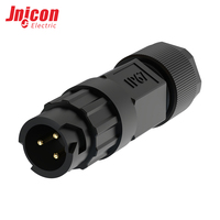 Connecteur Micro-ondes Aérospatial M12 3 Broches Mâle-Femelle en Nylon, Étanche IP67, Sans Câble, 10A/6A