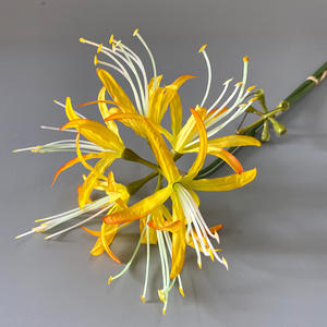 TJZJ01 Seda <span class=keywords><strong>Lycoris</strong></span> <span class=keywords><strong>Radiata</strong></span> Bombillas Araña Roja Lirios Equinox Flor Artificial Boda Día de San Valentín Fiesta Decoración - Product Image 3