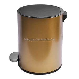 7L/9L/10L دواسة المطبخ الفولاذ المقاوم للصدأ القمامة الصحية حاوية القمامة المنزلية سلة مهملات مزبلة مع فندق الغبار بن المرحاض بن - Product Image 5