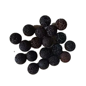 Boule de <span class=keywords><strong>pierre</strong></span> de lave naturelle 10 mm Boules volcaniques <span class=keywords><strong>pour</strong></span> barbecue et aromathérapie - Product Image 1