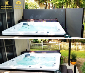 Parabrisas plegable retráctil personalizado <span class=keywords><strong>para</strong></span> exteriores, balcón, terraza, jardín, doble capa - Product Image 4