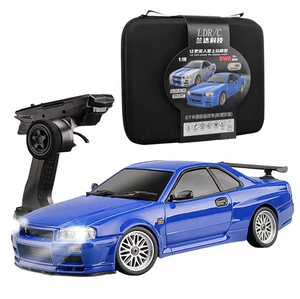 Voiture de course RC à drift LDRC 1899 GTR R34 à l'échelle 1/18, 2,4 GHz, propulsion arrière, avec gyroscope intégré, jouet de course entièrement proportionnel - Product Image 1