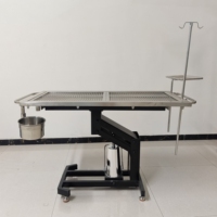 Table d'opération hydraulique pour animaux de compagnie en acier inoxydable 304, table d'opération vétérinaire avec plateau en acier inoxydable