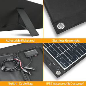 Panneau solaire pliable 200W, module solaire monocristallin 200W, chargeur solaire portable pour station de stockage d'énergie, vente en gros - Product Image 5