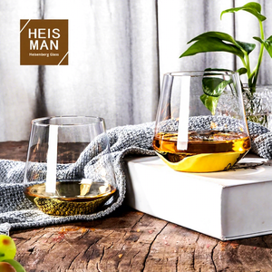 مجموعة كؤوس نبيذ أحمر حديثة مطلية بالذهب خالية من الرصاص من الكريستال بساق طويلة، طقم من 3 قطع بجودة فندقية لكؤوس العصير جاهزة للاستخدام - Product Image 6