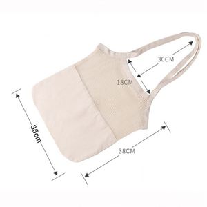 High Quality Recyclable Tote <b>Bag</b> Custom Logo Fashionable Packaging Double Foldable Mesh Storage <b>Bag</b> Stylish Fabric <b>Sewing</b> - Product Image 3