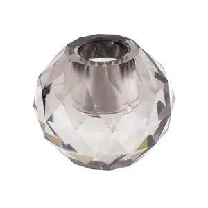 Sang trọng trong suốt tealightcandle chủ Vòng Hollow Glass pha lê người giữ ngọn nến