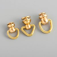 Anneaux à vis en laiton massif, forme triangulaire, anneaux rotatifs en D, boucles pivotantes, fermoirs 10/13/15 mm, accessoires de quincaillerie pour sac, pour accroche-sac