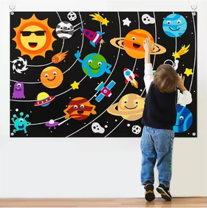Juego <span class=keywords><strong>de</strong></span> Historias Infantiles Reutilizables para Colgar en la Pared, Sistema Solar, Planetas, Actividad Montessori, Juguete <span class=keywords><strong>de</strong></span> Fieltro, Tablero <span class=keywords><strong>de</strong></span> Franela, Juego <span class=keywords><strong>de</strong></span> Historias - Product Image 1
