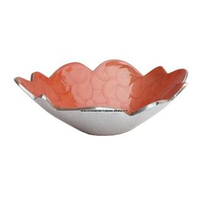 ชามเสิร์ฟพร้อมป๊อปคอร์นสำหรับวางบนโต๊ะในบ้านทำสลัดผลไม้แห้งสีเคลือบอลูมิเนียม - Product Image 1