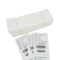 Étiquette en papier thermique pour balance électronique, résistante à l'eau et aux solvants, découpée à la forme, -50°C à 90°C, adhésif acrylique FDA, code-barres