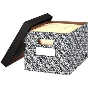 Изготовленный на заказ прочный льняной ткани складной большой емкости декоративный Настольный ящик для хранения офисных файлов с металлической ручкой