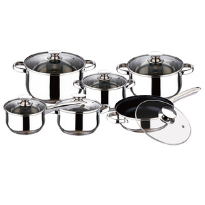 Pentola in acciaio inossidabile riutilizzabile a buon mercato, facile da pulire, <span class=keywords><strong>Set</strong></span> di pentole da 12 pezzi - Product Image 1