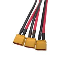 Adaptateur XT60 mâle vers XT60 femelle avec câble d'extension de 20 cm en silicone 12AWG pour panneau solaire, camping-car, automobile, batterie Lipo RC