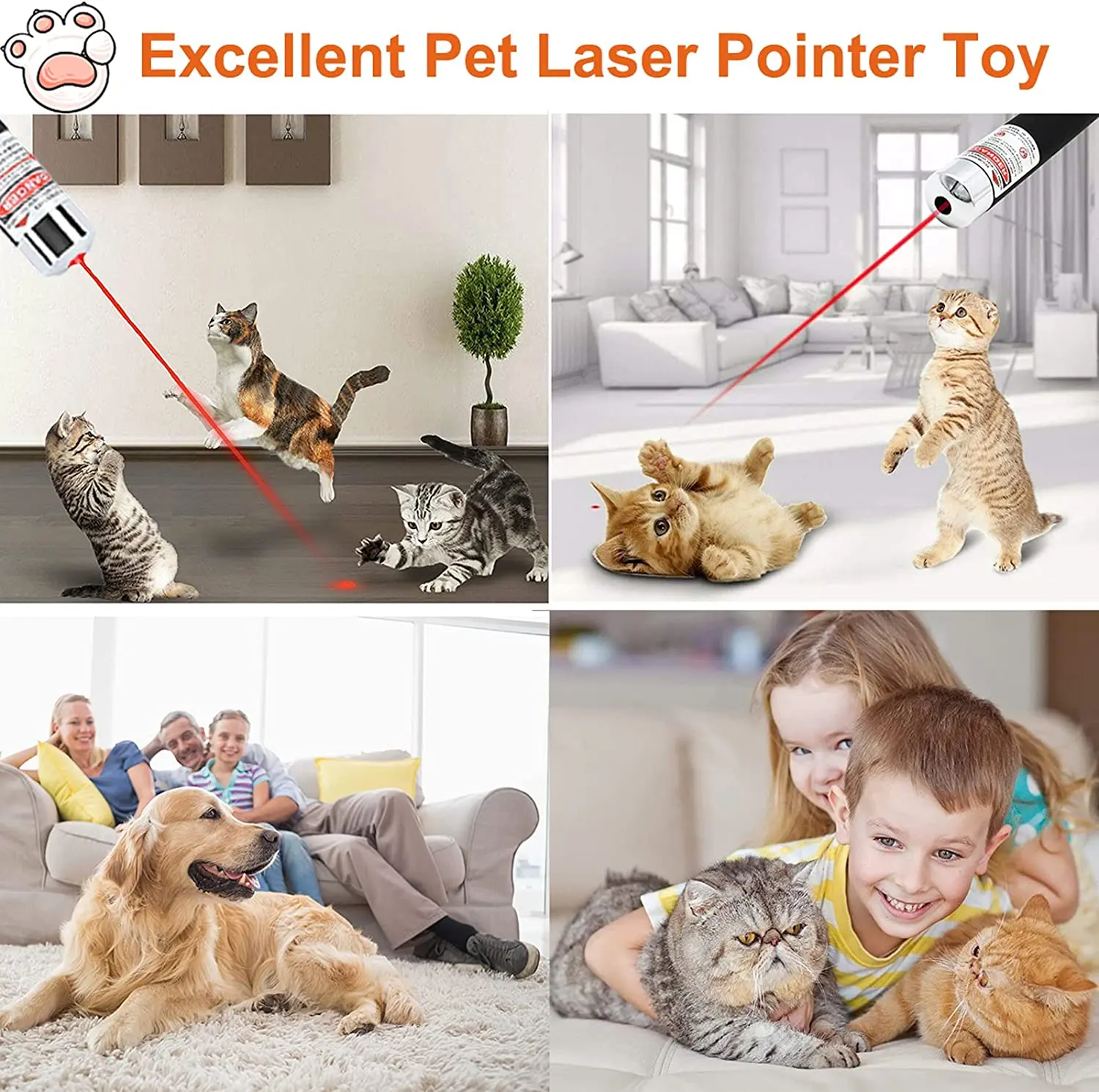 Petdom High Power Laser Light Pen Playing Training Chaser Interactive Cat Toys for Indoor Cats Dogs Pet Pointer Toys Sustainable
