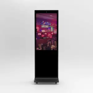 75 "inç ev içi lcd reklam kiosk LCD dijital tabela ekran ve ekran için CMS yazılımı ile menü ve alışveriş merkezi