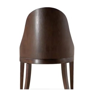 OEHOME DB Lot de 2 chaises de salle à manger modernes du milieu du siècle, capitonnées, dossier tonneau, finition bois de noyer brun, pour salon, maison, bureau - Product Image 6