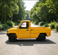 Mini pick-up électrique 72V, carrosserie compacte de 3475 mm, cabine en acier deux places, capacité de charge de 500 kg, pour l'entretien des jardins et des campus
