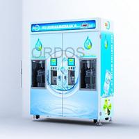 Distributeur d'eau purifiée automatique commercial double écran tactile de glace en métal jeton de carte de crédit paiement par code QR avec SDK