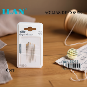 Aghi da cucito Ilan con occhiello dorato, 8 pezzi, per cucito a mano - Product Image 3