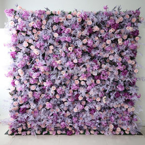 ฉากหลังดอกไม้สีม่วงลาเวนเดอร์ SZ ขนาด 8x8 ฟุต แบบ 3 มิติ 5 มิติ ผ้าม้วนลายดอกกุหลาบผ้าไหมเทียมสีม่วงไลแลค สำหรับตกแต่งงานแต่งงานและร้านเสริมสวย - Product Image 4