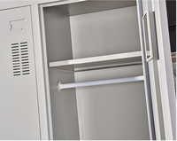 Casier en acier détachable à 6 portes Kening avec barre de suspension, écologique, durable, à poser au sol, pour usage de bureau, haute qualité