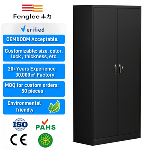 Steel Office Furniture Metal <strong>Storage</strong> <strong>Cabinet</strong> Black Color <strong>Lockable</strong> Handle Filing <strong>Cabinet</strong> with Vault Safe Locker - Product Image 3
