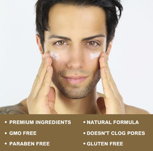 Crème hydratante pour homme à base de protéines avec du rétinol, et crème à l'acide hyaluronique pour le soin du visage. - Product Image 4