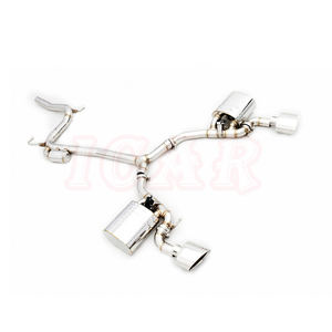 Tubos de <span class=keywords><strong>Escape</strong></span> para <span class=keywords><strong>Audi</strong></span> <span class=keywords><strong>A5</strong></span> B8 A3 2018, Acero Inoxidable de 1.5 mm, <span class=keywords><strong>2.0</strong></span> <span class=keywords><strong>Tfsi</strong></span>, Acabado Pulido Espejo, Rectos, con Cubierta, Garantía de 3 Años, ICar - Product Image 1