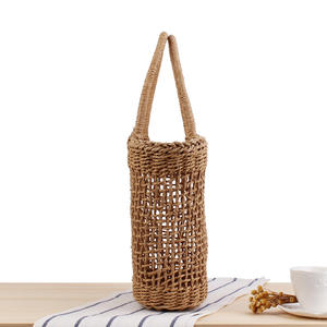 Nuova Borsa da Spiaggia Estiva, Cesto Intrecciato a Mano in <span class=keywords><strong>Vimini</strong></span>, Borsa a Rete Traforata in Paglia - Product Image 5