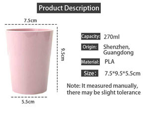 Promotionnel 9OZ Eco Biodégradable Réutilisable PLA DrinkCup Enfants Lait Tasse avec Logo Personnalisé Voyage Jus Cola Bière Tasse Café Tumbler - Product Image 3