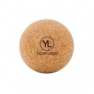 Rodillo de Masaje de Yoga Sostenible con Logotipo Personalizado, Pelota Antiestrés de Corcho Natural para Regalos Corporativos - Product Image 1