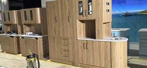 ארון שיניים מרכזי אי מרכזי ריהוט מותאם אישית מרפאת משרד קוורץ אבן עם כיור ארונות שיניים - Product Image 3