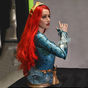 Nueva Escultura de Resina de Diseño, Busto de Mera con Cabello Rojo, Estatua de Tamaño Real del Superhéroe <span class=keywords><strong>Aquaman</strong></span> para Colección - Product Image 5